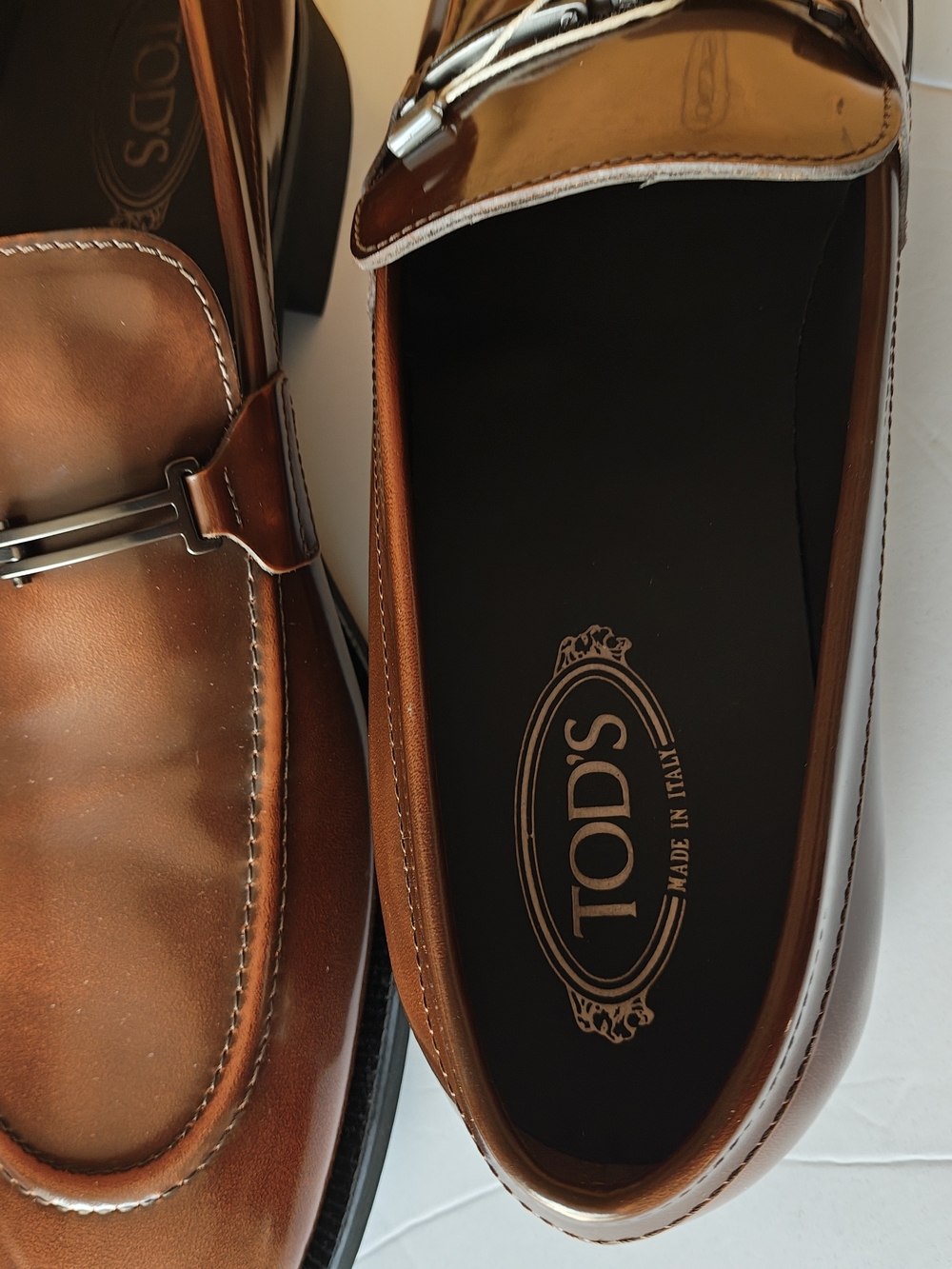 Tod's Cognac Leather Bit Loafers 13 NEW IN BOX - Picture 10 of 15